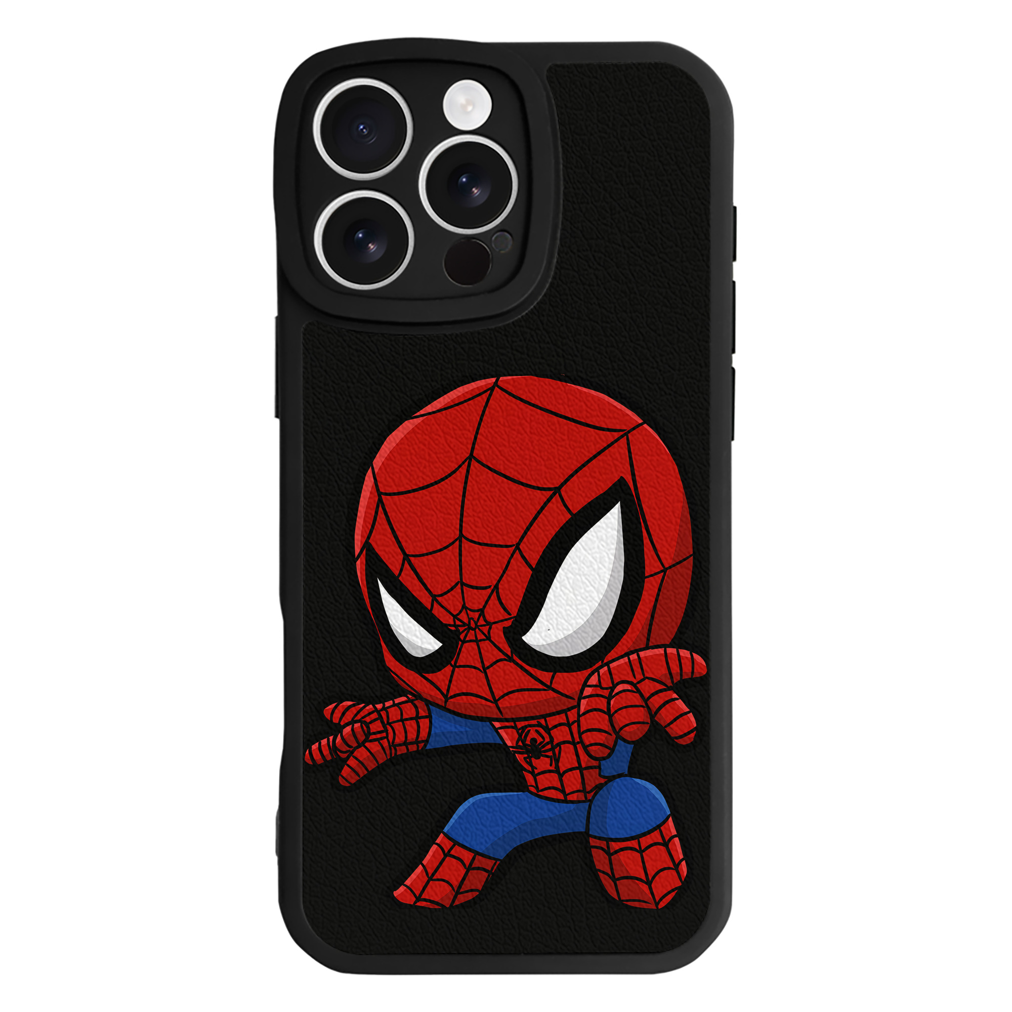 （画像用） Spider Man スパイダーマン 【iPhone 16シリーズ対応】シリコンスマホケース（レザー調） 材質：シリコン